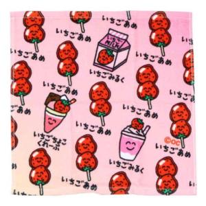 おえかきさん MINI TOWEL ミニタオル 汗拭きタオル いちごあめさん