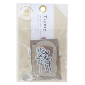 タイポリーステッカー フレークシール ベージュ クーリア デコレーション 手帳デコ おしゃれ