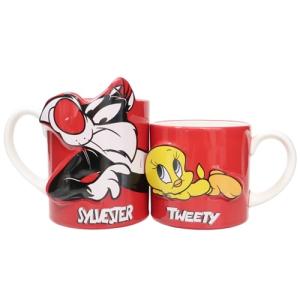 マグカップ ペアマグカップ2個セット ルーニーテューンズ トゥイ―ティー＆シルベスタ― サンアート LOONEY TUNES｜velkommen