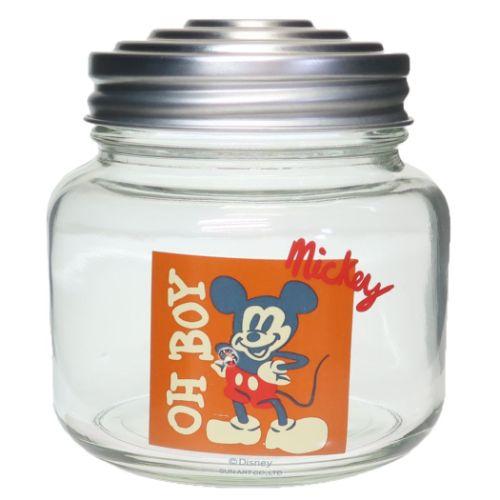 保存容器 レトロ瓶 ミッキーマウス サンアート ディズニー ガラスキャニスター 小物入れ 小瓶