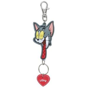 ラバーリールキーホルダー キーリング トムとジェリー LOVEトム ワーナーブラザース エスケイジャパン 鍵ホルダー キャラクター