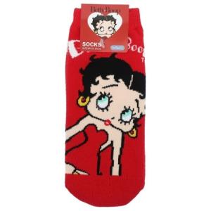 女性用 靴下 レディース ソックス レッド ベティブープ スモールプラネット 23〜25cm