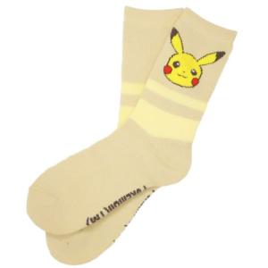 女性用防寒室内靴下 ぽっかぽかルームソックス ポケモン ポケットモンスター ピカチュウ ライン スモールプラネット ウォーマー雑貨
