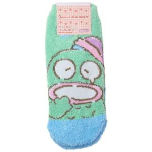 レディースもこもこショートソックス 女性用防寒室内靴下 ハンギョドン サンリオ おねむ スモールプラネット ウォーマー雑貨 キャラクター