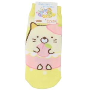 女性用靴下 レディースソックス すみっコぐらし ぺんぺんフルーツ ねこ スモールプラネット サンエックス キャラックス 大人向け