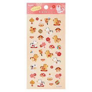 年賀シール2026 ネンガJNP 23-6 年賀 和風ウマと正月小物シール サンリオ お正月 デコシール｜雑貨&アートの通販店 ベルコモン