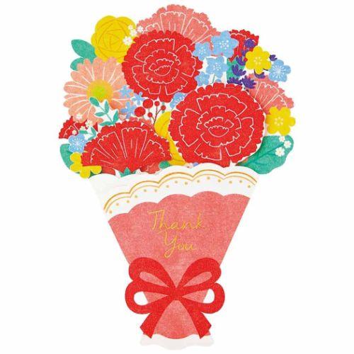 ハハノヒ JMD 7-3 ダイカットカード グリーティングカード 母の日 ダイカット花束 サンリオ