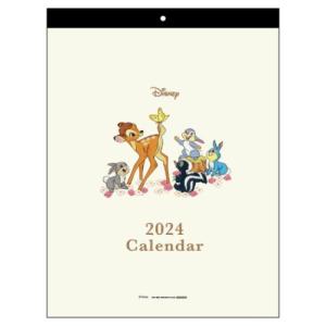 2024Calendar 壁掛けカレンダー2024年 ウォールカレンダー ディズニーキャラクター クラシック シンプルS サンスター文具 キャラクター インテリア｜velkommen