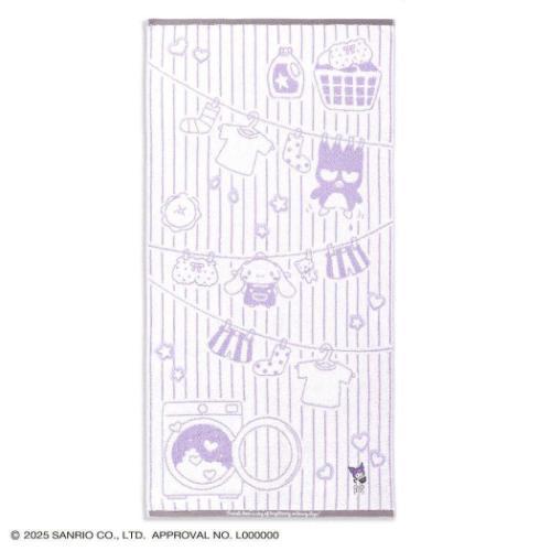 無撚糸フルフィーコットンバスタオル ビッグタオル クロミ お洗濯 パープル タオル美術館 サンリオ ...