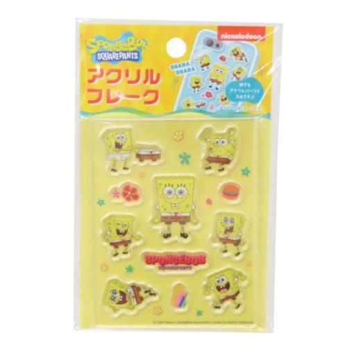 スマホアクセ アクリルフレーク スポンジボブ ティーズファクトリー スマホデコ キャラクター