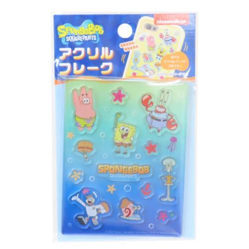 スマホアクセ アクリルフレーク スポンジボブ なかまたち ティーズファクトリー スマホデコ