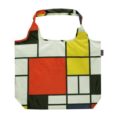 ショッピングバッグ 名画 クーラーエコバッグ モンドリアン コンポジション ライン＆カラー ユーパワ...