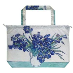 エコバッグ 名画レインバッグカバー アイリスの花瓶 ゴッホ ユーパワー AU-01025 お買い物かばん ショッピングバッグ ギフト