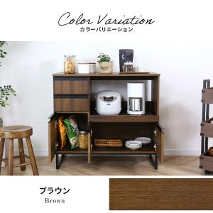 レンジ台 食器棚 キッチン収納 幅90cm キ...の詳細画像2