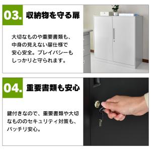 オフィス 棚 ロッカー 鍵付き スチール キャ...の詳細画像5