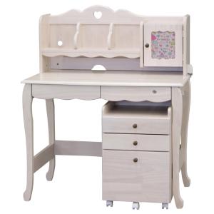 学習机 勉強机 スタンダード キッズデスク シンプル かわいい キュート プリティ お姫様 女の子 プリンセス エレガント ハート形 扉フォトフレーム ドリス