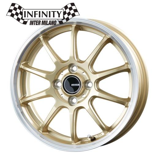 14インチ 4H100 4.5J+45 4穴 INFINITY F10 ホイール 4本 GL/RP ...