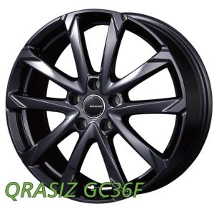 15インチ 4H100 6J+43 4穴 4本 クレイシズ GC36F ホイール QRASIZ GC...