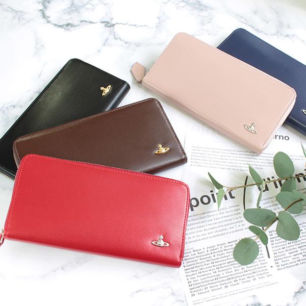 ヴィヴィアン ウエストウッド 財布 レディース 長財布 ラウンドファスナー 小銭入れ 牛革 本革 ビ...