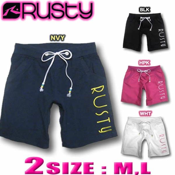最短翌日配達 RUSTY ラスティー レディース セミロング丈 イージーウエスト サーフパンツ ボー...