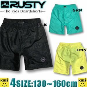 サーフパンツ キッズ RUSTY ラスティー サーフブランド インナー付き ボードショーツ トランクス 海パン 水着 男の子 ボーイズ 子供 963402｜venice