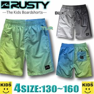 サーフパンツ キッズ RUSTY ラスティー サーフブランド インナー付き ボードショーツ トランクス 海パン 水着 男の子 ボーイズ 子供 964424｜venice