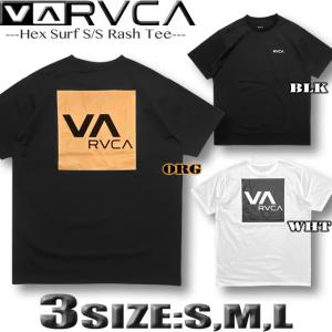 最短翌日配達 RVCA ルーカ メンズ ルカ ラッシュガード 半袖 Tシャツ サーフT 水着 サーフブランド 水陸両用 筋トレ フィットネス ヨガ トレーニング BE04A-P27