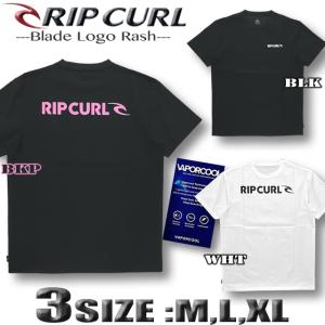 2026年夏 リップカール RIP CURL メンズ 半袖 ラッシュガード Tシャツ 通気冷感 VAPORCOOL 水陸両用 サーフブランド サーフT 水着 サーフブランド RCM6S-4302