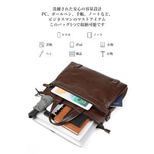本革バッグ ビジネスバッグ メンズ 通勤 出張...の詳細画像3