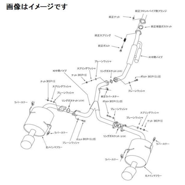 自動車関連業者直送限定 HKS スーパーターボ マフラー SUBARU レガシィツーリングワゴン D...