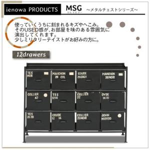 使うと雰囲気の良くなるスチールチェスト 　ienowa/横型12杯引出チェスト　MSG｜venusclub