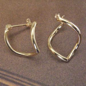 上質18金 フープピアス アクセサリー 18金...の詳細画像3