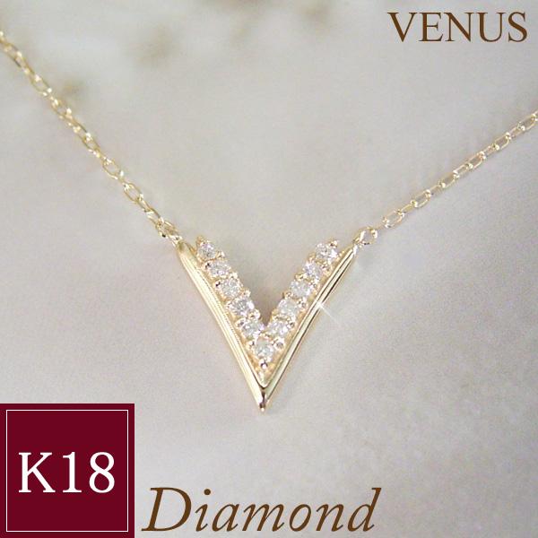 ネックレス k18 18金 K18 天然 ダイヤモンド アクセサリー VENUS 2営業日前後の発送...
