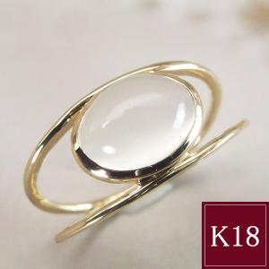 指輪 リング 大粒1カラット ムーンストーン k18 18金 K18 アクセサリー 2営業日前後の発送予定