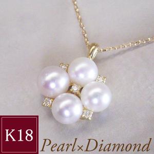 ベビーパール 本真珠 あこや アコヤ ダイヤモンド ネックレス K18 18金 プレゼント 女性 2営業日前後の発送予定