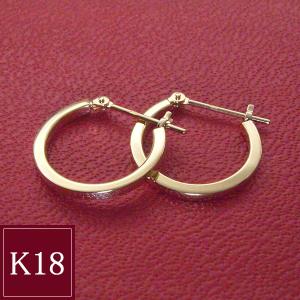 ピアス アクセサリー k18 K18 18金 フープピアス 地金 9月11日前後の発送予定｜ヴィーナス ジュエリー