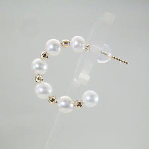 ピアス アクセサリー k18 18金 パール ...の詳細画像5