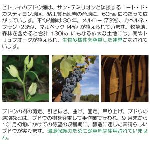 2019 シャトー ド ピトレイ カベルネ フ...の詳細画像2
