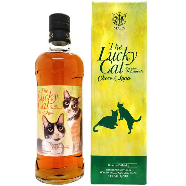 マルスウイスキー ザ ラッキーキャット ダブル インディヴィジュアルズ チョコ＆ルナ 43度 箱付 ...