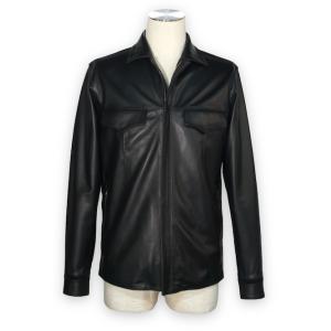 50％OFF ラムレザーシャツ ブルゾン ブラック 5351POUR LES HOMMES 5351...