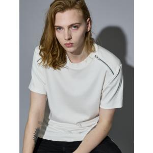 20%OFF ジップ 半袖 Tシャツ ホワイト 5351POUR LES HOMMES 5351プー...
