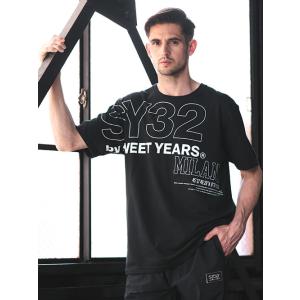 50%OFF Tシャツ ブラック STICK OUT LOGO TEE 13437J BLACK SY32 by SWEET YEARS エスワイサーティトゥバイスウィートイヤーズ