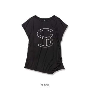 レディース Tシャツ WOMEN&apos;S PRINT TUNIC BLACK SY32 by SWEET...