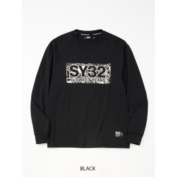 長袖Tシャツ ブラック HEART PATTERN BOX LOGO L/S TEE BLACK S...
