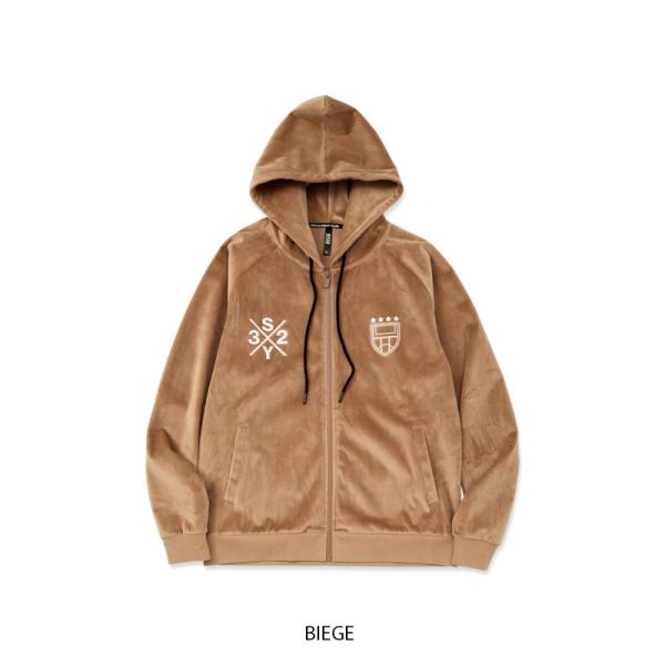 10%OFF ZIPフーディー VELOUR 3 LAYER ZIP HOODIE BEIGE SY...
