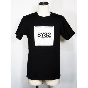 30%OFF Tシャツ SQUARE LOGO TEE-10027J BLACK×WHITE SY32 by SWEET YEARS エスワイサーティートゥ・バイ・スウィートイヤーズ 定価:6,600円｜verite2015