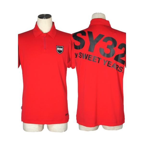 50%OFF ACTIVE BACK PRINT ZIP POLO SHIRTS-12221 RED...
