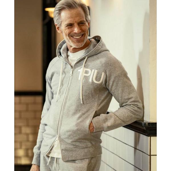 30%OFF 刺繍ロゴスウェットパーカー グレー 1PIU1UGUALE3 RELAX ウノピゥウノ...