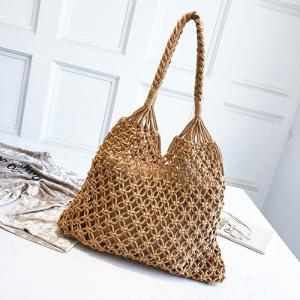 VeroMan バッグ ネットバッグ ハンドバッグ レディース ロープ編み 韓国ファッション