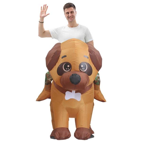 VeroMan 空気で膨らむコスチューム 犬 干支 動物 インフレータブル コスプレ 着ぐるみ ファ...